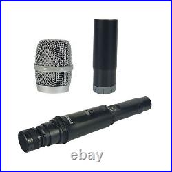 2CH UHF Handheld Wireless Microphone System Professional Studio Karaoke DJ Mic