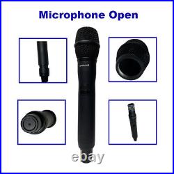 2CH Wireless Handheld Mic Dynamic UHF Microphone Receiver System Church KTV Mic