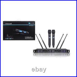 2 Channel Handheld Microphone Dynamic Wireless UHF Microphones System Metal Mic