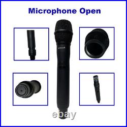 2 Channel Handheld Microphone Dynamic Wireless UHF Microphones System Metal Mic