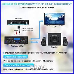 4-Channel Rechargeable Wireless Microphone System UHF Metal Handheld
