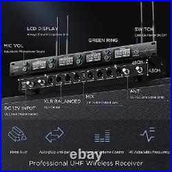 8-Channel Wireless Microphone System with 8 Rechargeable Mics Wireless, UHF 295F