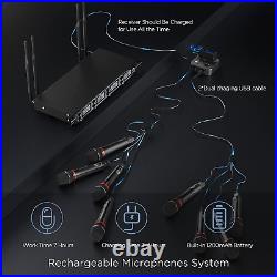 8-Channel Wireless Microphone System with 8 Rechargeable Mics Wireless, UHF 295F