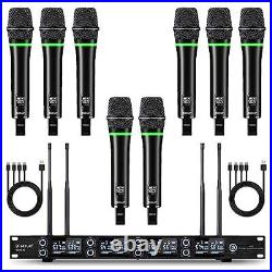 8-Channel Wireless Microphone System with 8 Rechargeable Rechargeable 8 Channel
