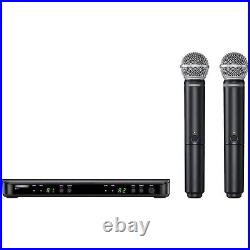 BLX288/SM58 Shure Dual Wireless Microphone System w 2x SM58 Vocal Mics NEW