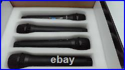 BOMGE Wireless Microphone System, Pro 4-Channel Cordless Mic Set Four Mics(V410)