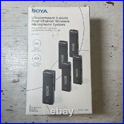 BOYA Ultra compact 2.4GHz Four-channel Wireless Microphone System