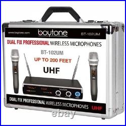 Boytone BT-102UM UHF Digital Wireless Microphone System Dual Fixed Frequency W