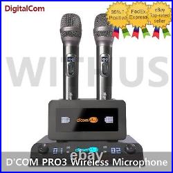 D'COM PRO3 Wireless Karaoke Microphone System Dcom Mic+Receiver+Charger
