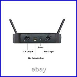 Dual Channel Wireless Microphone System UHF Handheld Mic Cordless GLXD4 Vocal