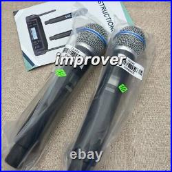 GLXD4+BETA58A UHF 640-690MHz Professional Wireless Microphone System with 2 Mics