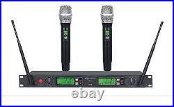 GTD 2 x100 Channel UHF Cordless Wireless Microphone Mic System 500 MHz Band B22H