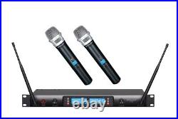 GTD 2x100 Adjustable Channel UHF Wireless Handheld Microphone Mic System 622H