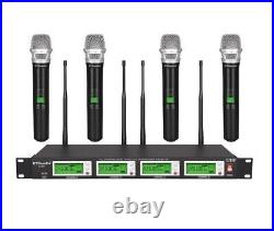 GTD 4x800 Channel UHF Diversity Wireless Handheld Microphone Mic System 787H