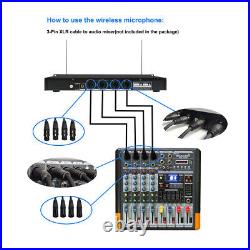 Headset Lavalier Bodypacks Microphone 4CH Church VHF Wireless Microphone System