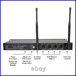 Kingdom V5 Wireless Mic System with 4 Handhelds Professional-Grade Sound Quality