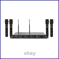 Kingdom V5 Wireless Mic System with 4 Handhelds Professional-Grade Sound Quality