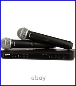 New Shure BLX288/PG58 Handheld Wireless Microphone System Come with 2 Microphone