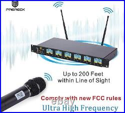 PRORECK MX66 6-Channel UHF Wireless Microphone System with 6 Hand-held Mics