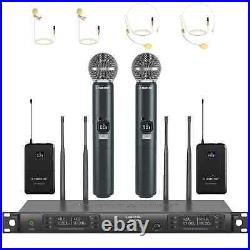 Phenyx Pro Quad Wireless Microphone System, 4x40 UHF Channels, PTU-7000-2H2B NEW