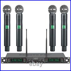 Phenyx Pro Wireless Microphone System, 4-Channel UHF Wireless Mic, Fixed