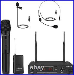 Phenyx Pro Wireless Microphone System, VHF Wireless Mic Set with Handheld Mics