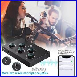 Portable Karaoke Microphone Mixer System Set, Dual UHF Wireless Mic HDMI/Optical