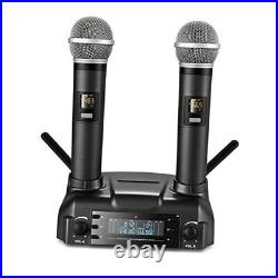 Professional Dual Dynamic Handheld UHF Wireless Microphone System, Magnetic