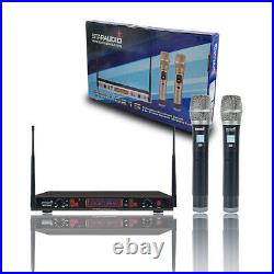 Professional Handheld Wireless Microphone System 2 Channel UHF Karaoke Audio Mic