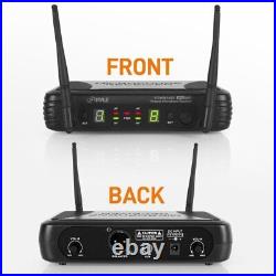 Pyle UHF Wireless Microphone System With 2 Lavalier 2 Headset Microphones