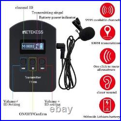 RetekessTT106 Wireless Microphone System Transmitter 6Receiver Tour Guide Church