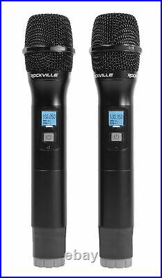 Rockville RWM3300UA 200 Channel UHF Wireless Dual HandHeld Microphone Mic System