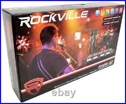 Rockville RWM-4Z Quad Wireless UHF Handheld/Headset Microphone System 20 Channel