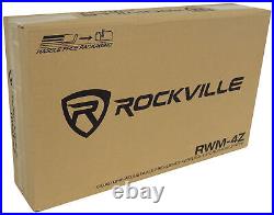 Rockville RWM-4Z Quad Wireless UHF Handheld/Headset Microphone System 20 Channel