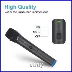 S400 Wireless Microphone System, 4-Channel UHF Cordless Mic Set with Four Han