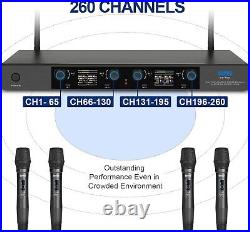 SGPRO Handheld Wireless Microphone 4 MIC System 262' Range 65 UHF CH 3903B2D
