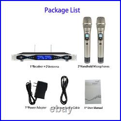 STARAUDIO Wireless Microphone System 2CH UHF Handheld Selectable Channel Mic