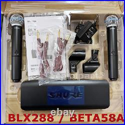 Shure BLX288/Beta58A Handheld Wireless Microphone System Come with2 Microphone