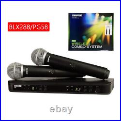 Shure BLX288/PG58 UHF Wireless Microphone System Handheld Vocal Mics withReceiver