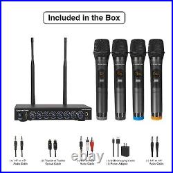 Sound Town Wireless Karaoke Mixer System with 4 Metal Handheld Mics SWM16-4MEGA