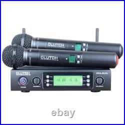 Stage DJ Performance Dual Channel 2 Handheld UHF Wireless Microphone System