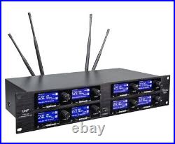Tbaxo Wireless Microphone System 8 Channel 8 Handheld 8 Microphones UHF Freq