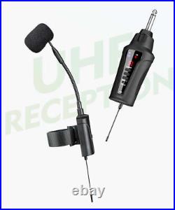 UHF 16 Channels Wireless Instrument Microphone Condenser Mic System for Clarinet