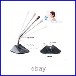 UHF Dual Wireless Conference Room Microphone System 2 Gooseneck Microphone Black