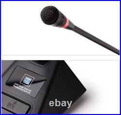 UHF Dual Wireless Conference Room Microphone System 2 Gooseneck Microphone Black