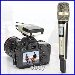 UHF Wireless Handheld Microphone Mic System for Canon Nikon DSLR Camera Video DV