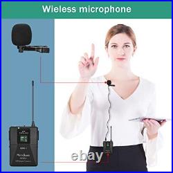 UHF Wireless Microphone System, 4-Channel Cordless Mic Set with Handheld/Body