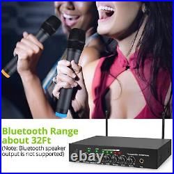 UHF Wireless Microphone System Wireless Microphone with Treble Echo Bass &Bluet