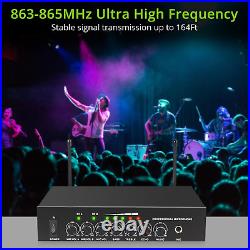 UHF Wireless Microphone System, Wireless Microphone with Treble Echo Bass &Bluet