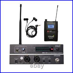 UHF Wireless Monitor Microphone System Wireless In-Ear Headset Bodypack Mic USA